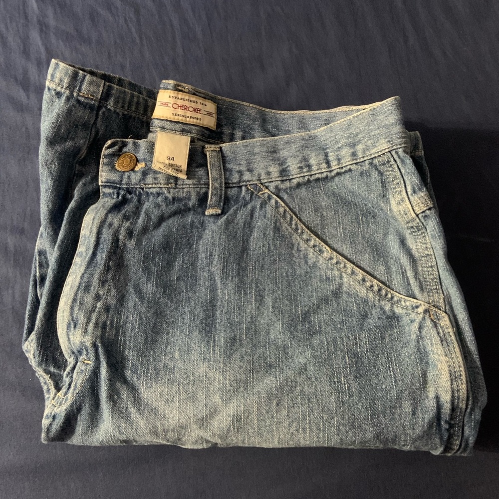 Mens Cherokee jean shorts 34 waist